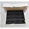 BOX OF BLACK SILICONE CHAIR END PROTECTORS