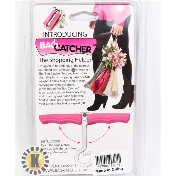 2 NEW 2 PACKS SHOPPER HELPER BAG CATCHERS.