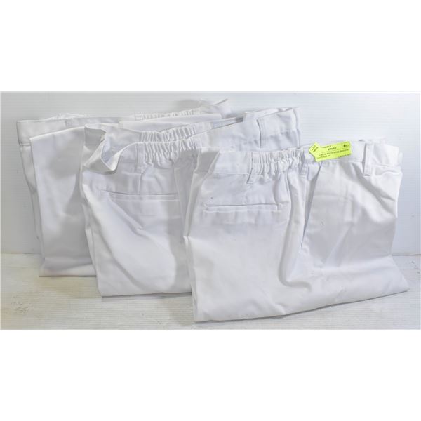 3 PAIRS OF WHITE WORK INDUSTRY PANTS SIZE 44