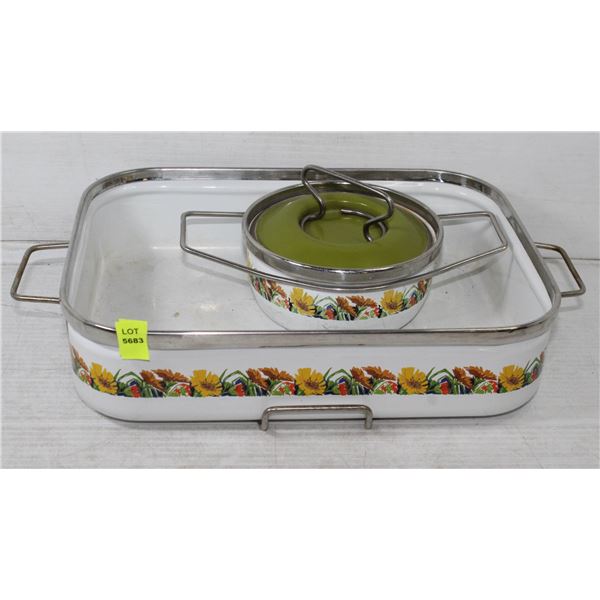 SET OF 2 METAL COOKWARE