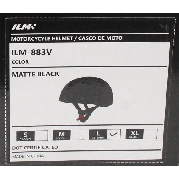 NEW OLD STOCK ILM BLACK HELMET- SIZE LARGE