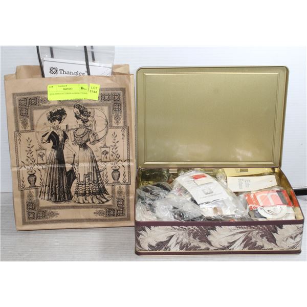 QUILTING PATTERNS AND BUTTONS