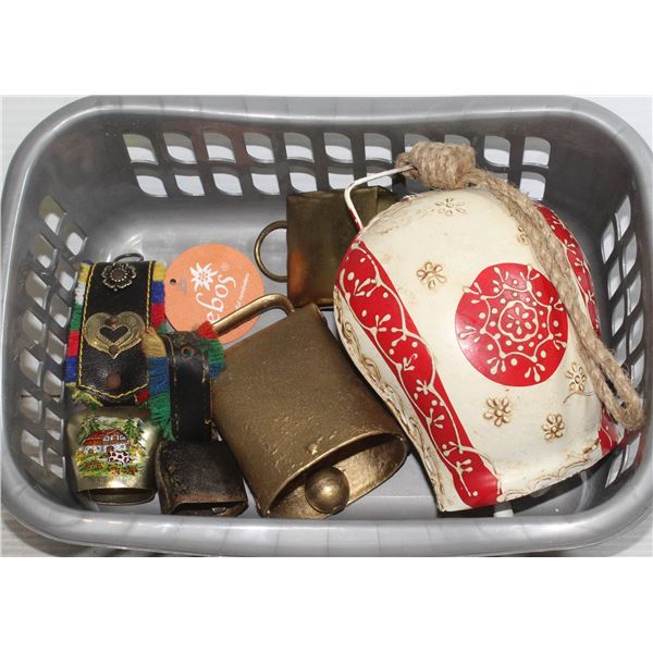 BIN OF OLD & NEW COWBELLS