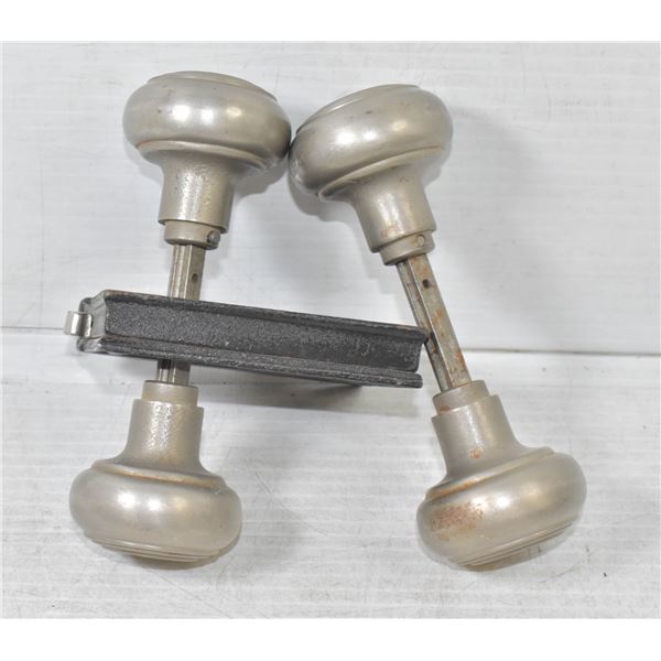 ANTIQUE CORBIN SKELETON DOOR LOCK W/ 2 HANDLES