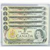 Image 1 : 5 X CONSECUTIVE UNCIRCULATED $1 BILLS 1973