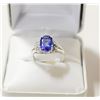 EC129-113 10K  TANZANITE(2.6CT) DIAMOND(0.1CT) RIN