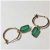 Image 2 : BZ604-83 14K  EMERALD(3.6CT) EARRINGS