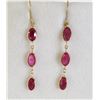 Image 2 : JS72-4 14K YELLOW GOLD 6 OVAL CUT RUBIES