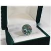 Image 1 : JS38-62 10K YELLOW GOLD GREEN/BLUE MOISSANITE