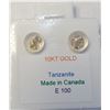Image 3 : JS72-29 10K YELLOW GOLD TANZANITE  EARRINGS