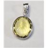 Image 2 : JS72-31 14K WHITE GOLD LEMON QUART PENDANT.