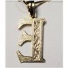 Image 2 : JS72-26 YELLOW GOLD "E" PENDANT