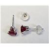 Image 2 : JS72-23 10K WHITE GOLD RUBY EARRINGS