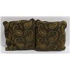 Image 1 : PAIR OF SHOWHOME CUSHIONS - HEAVY SUEDE ON BACK