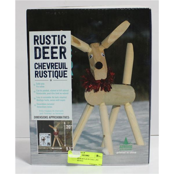RUSTIC DEER KIT 20" TALL NO TOOLS NEEDED