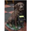 Image 1 : PATIO DOG DÉCOR STATUE WITH INTERCHANGEABLE SIGNS