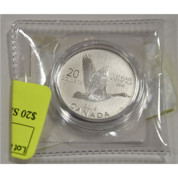 $20 CANADIAN SILVER COIN "GOOSE" SERIES