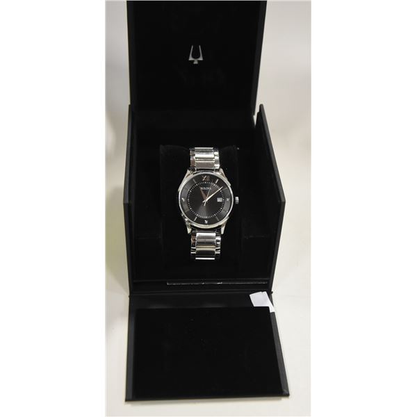 BULOVA MEN'S DIAMOND DECORATED WATCH W/ DATE
