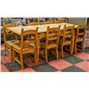 Image 1 : MEXICAN PINE WOOD TABLE SET WITH 8 CHAIRS AND