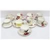 Image 1 : LOT OF 9 TEACUPS + 9 SAUCERS