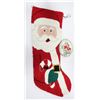 Image 1 : CHRISTMAS X-LARGE STOCKING W/ SHAPES OF CLAY DECOR