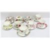 Image 1 : LOT OF 9 TEACUPS + 9 SAUCERS