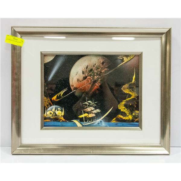 FUTURISTIC SCI-FI SPACE PRINT APPROX 16" X 20"
