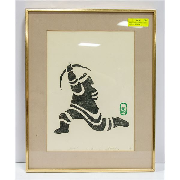 "INNUIT" LITHOGRAPH SIGNED IN PENCIL BY SIDORENK
