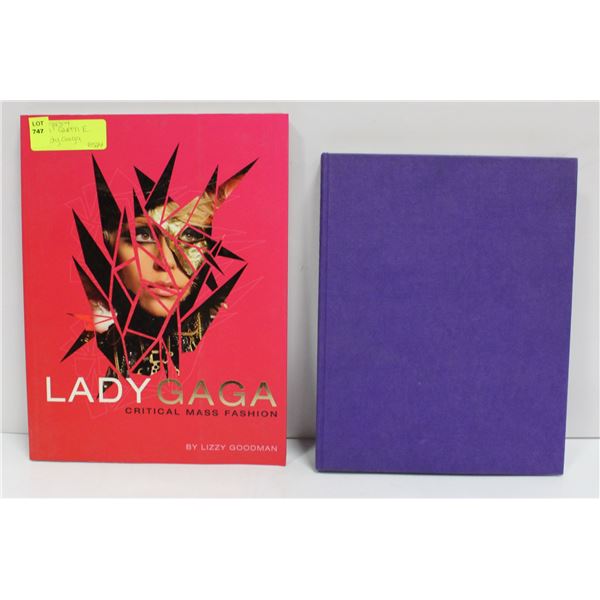 QUEEN ELIZABETH AND LADY GAGA COFFEE TABLE BOOKS