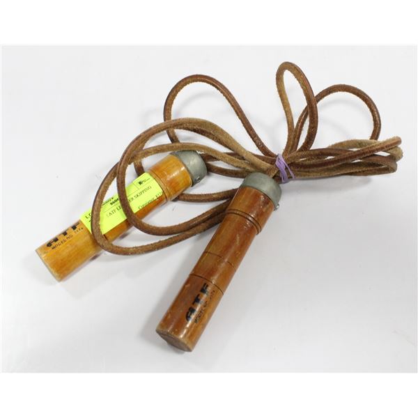 VINTAGE ATF LEATHER SKIPPING ROPE