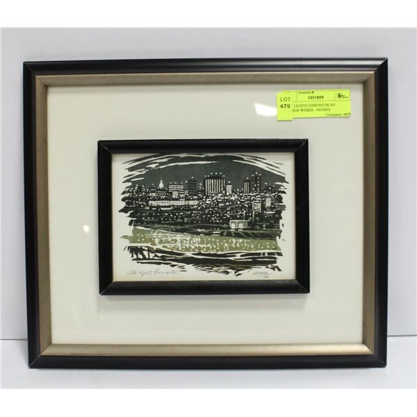 CITY LIGHTS EDMONTON BY GEORGE WEBER - SIGNED
