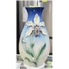 Image 1 : FRANZ BLUE ORCHID PORCELAINE VASE APPROX 16" TALL
