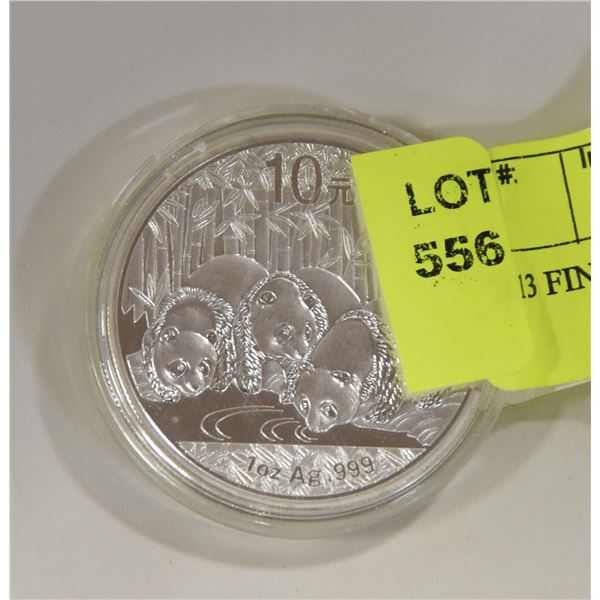 2013 FINE SILVER PANDA 1OZ COIN