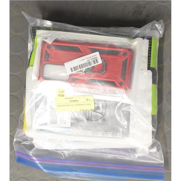 FREEZER BAG W/ 10 PHONE CASES