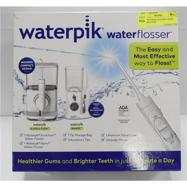 NEW WATERPIK WATERFLOSSER DUO INCLUDES