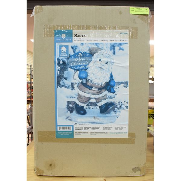 NEW SANTA STATUE 15.25" X 11" X 23.5"