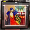 Image 1 : FRAMED MULTICOLOURED PRINT APPROX 30" X 30"