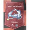 Image 1 : COLORADO AVELANCHE STANLEY CUP FABRIC BANNER