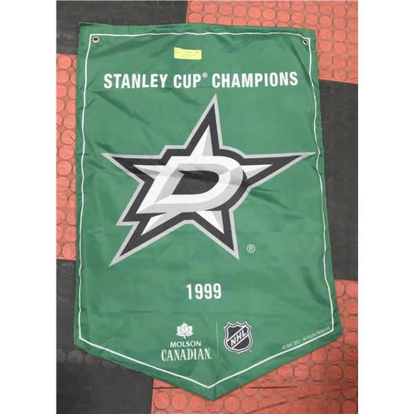 DALLAS STARS STANLEY CUP FABRIC BANNER 35" LONG