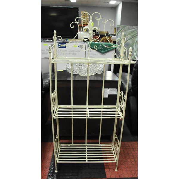 COTTAGE CHIC METAL COLLAPSIBLE THREE TIER SHELF