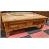 Image 2 : MEXICAN PINE COFFEE TABLE + END TABLE SET: