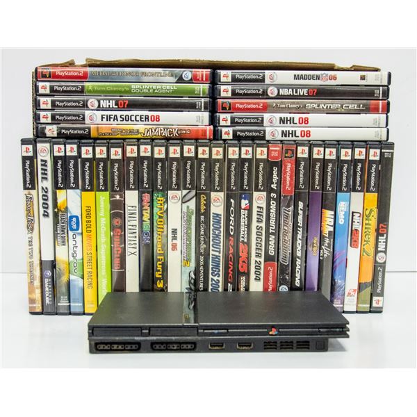 LOT OF ASSORTED PS2 GAMES + CONSOLE