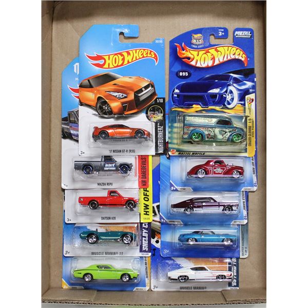 LOT OF 10 HOT WHEELS