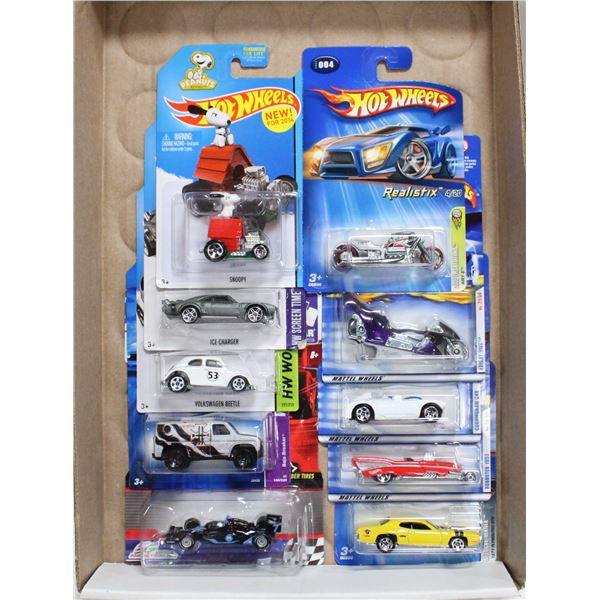 LOT OF 10 HOT WHEELS