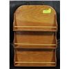 Image 1 : TEAK WOOD WALL SHELF ORGARNIZER (GOOD CONDITION)