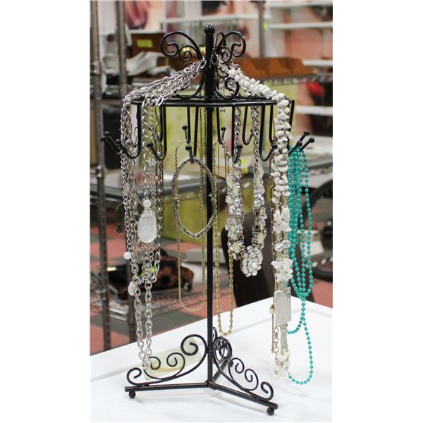 JEWLERY STAND AND CONTENTS