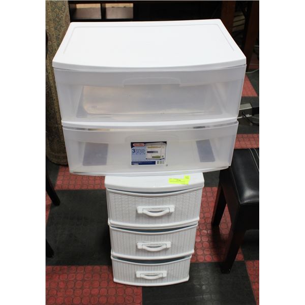 2 SETS OF STORAGE DRAWERS