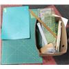 Image 1 : QUILTING ROTARY MATS + ROTARY CUTTERS.