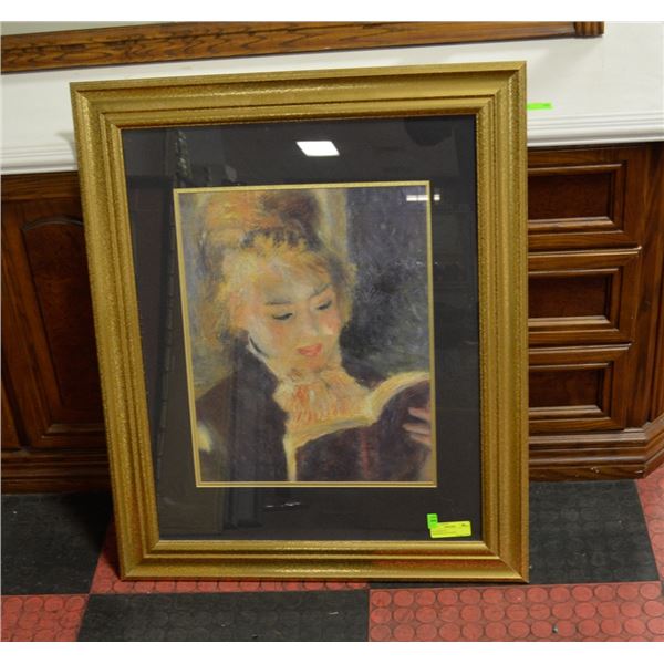 BLACK & GOLD ARTWORK - APPROX 28" X 34"