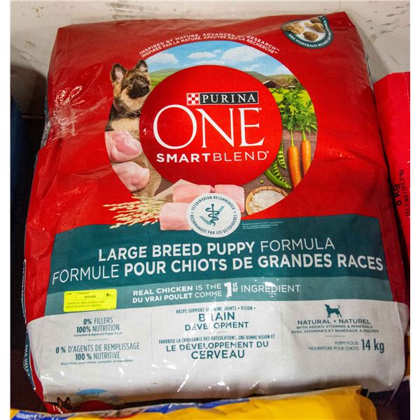 2 BAGS OF 14KG PURINA ONE SMARTBLEND LRG BREED